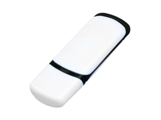 USB 2.0- флешка на 64 Гб с цветными вставками, белый/черный